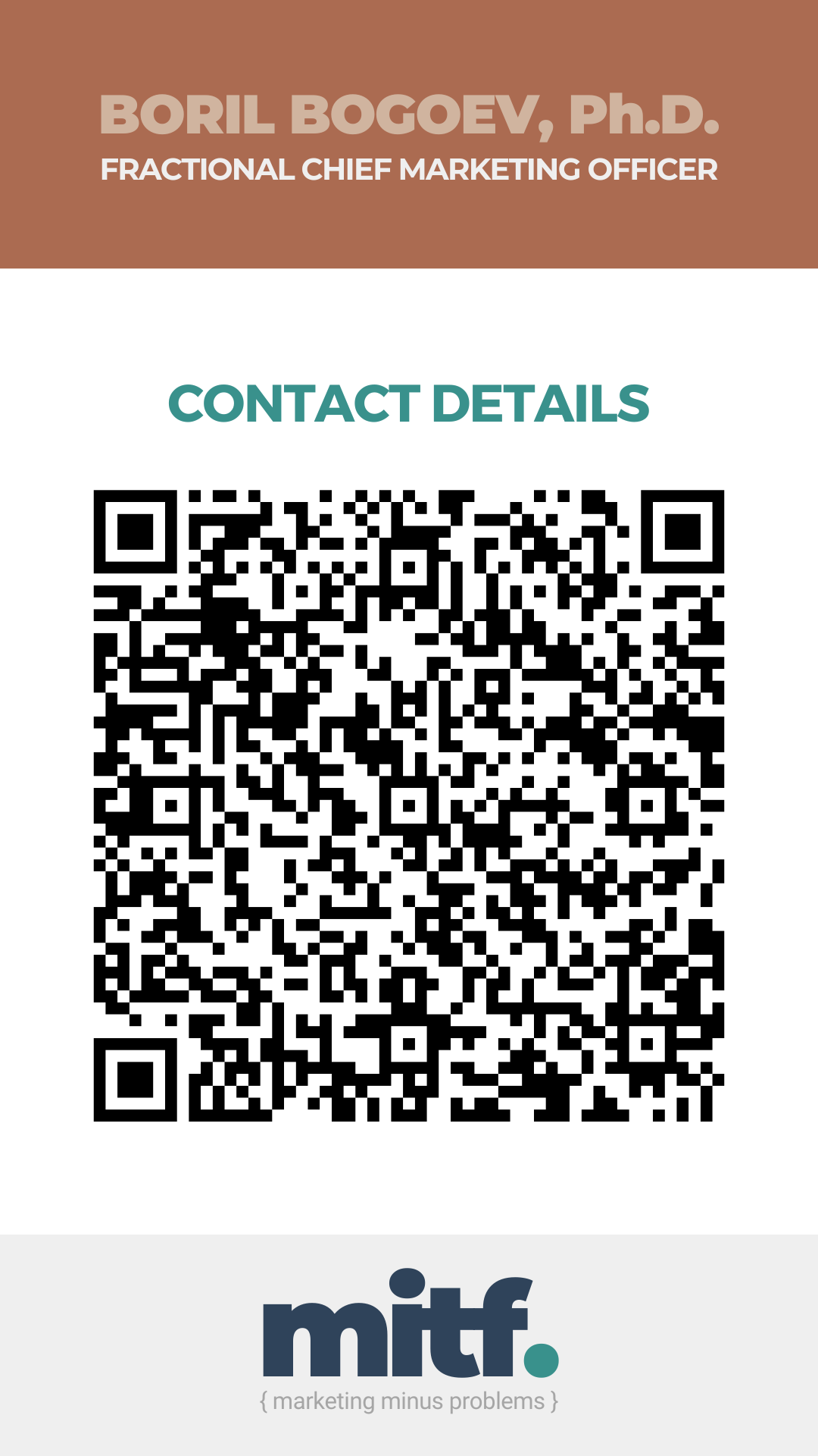 QR - MARKETING in the FLOW - mitf qr contact details